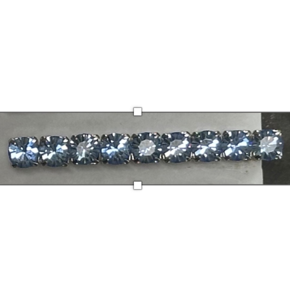 Danny Pollak Light Sapphire Swarovski Crystal Bobby Pin (#3) - 2.5 in. - Picture 2 of 10